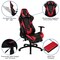 Emma and Oliver Gaming Desk & Chair Set - Cup Holder, Headphone Hook, and Monitor Stand